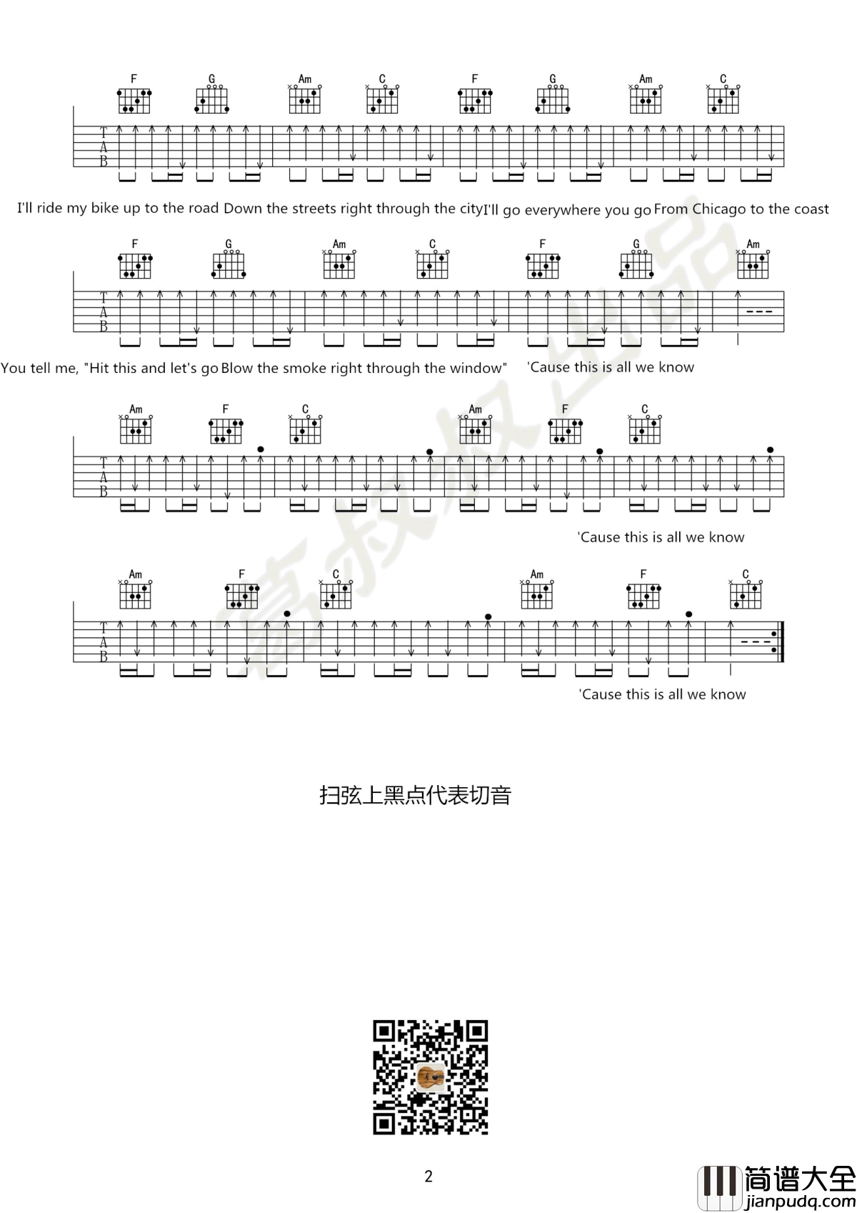 All_we_know吉他谱_C调弹唱谱_The_Chainsmokers/Phoebe_Ryan