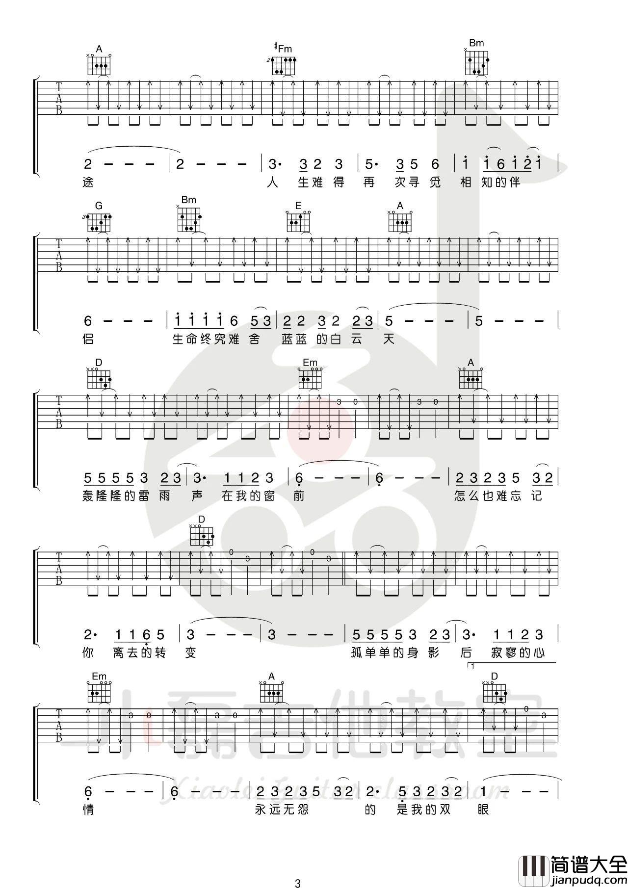 恋曲1990吉他谱_罗大佑_D调版吉他弹唱谱附教学