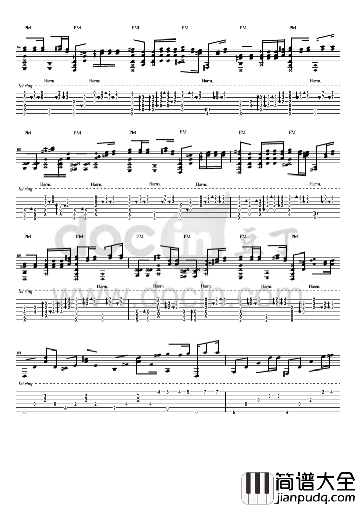 花水木吉他指弹谱_D调六线谱_豆丁网编配_松井佑贵