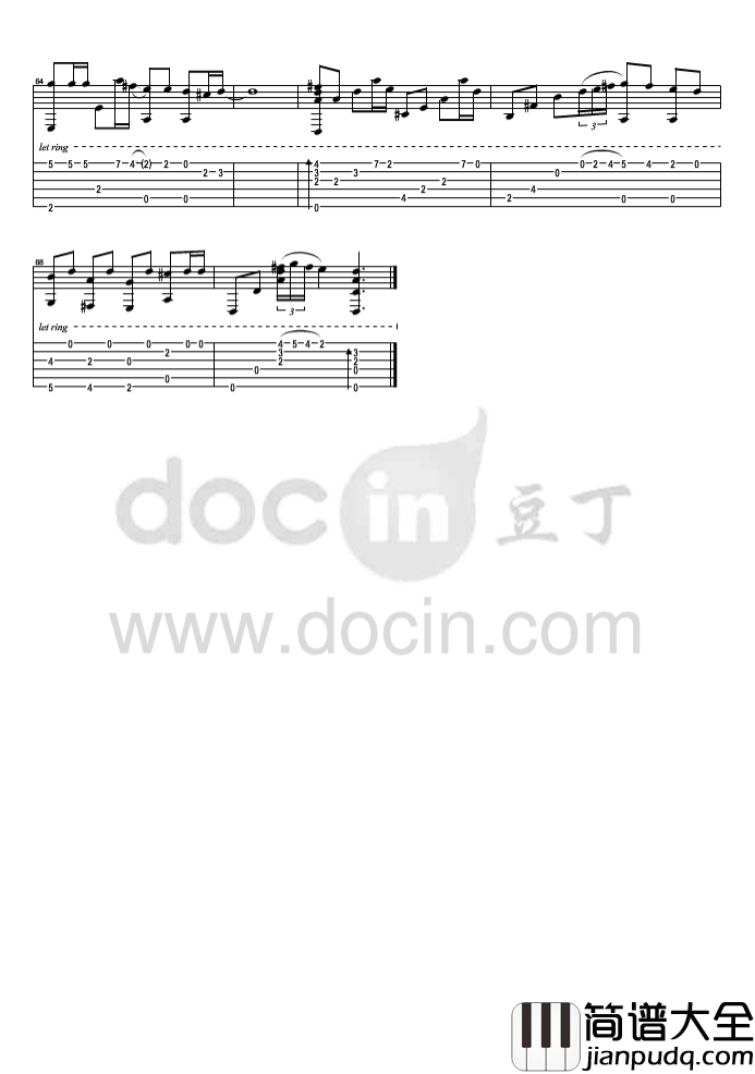 花水木吉他指弹谱_D调六线谱_豆丁网编配_松井佑贵