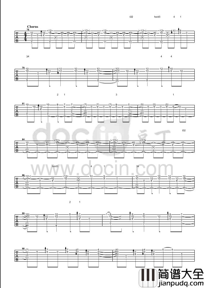 for_you指弹谱_D调六线谱_豆丁网编配_郑成河