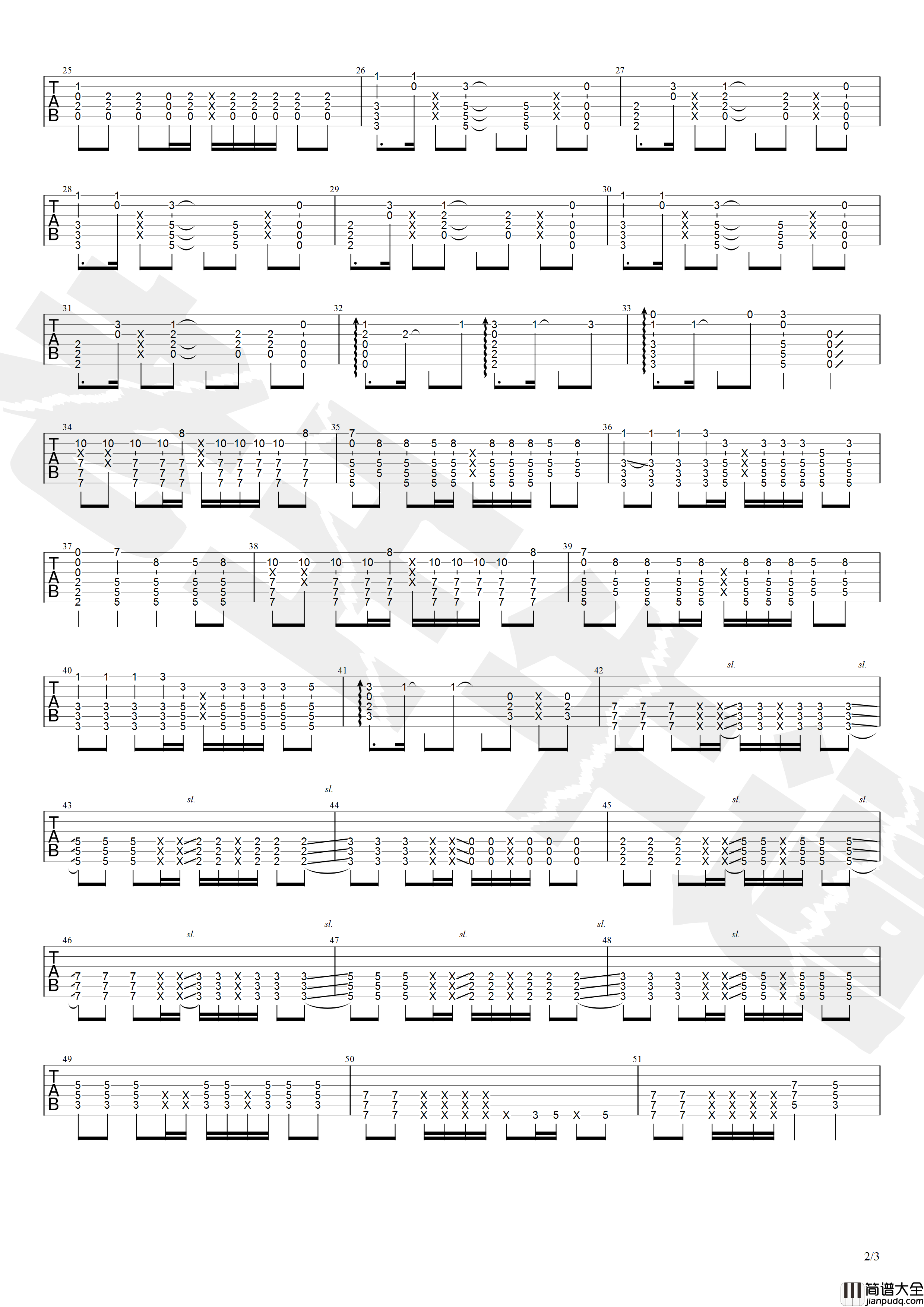 Rage_your_dream指弹谱_D调高清版_老王乐器编配_头文字D片