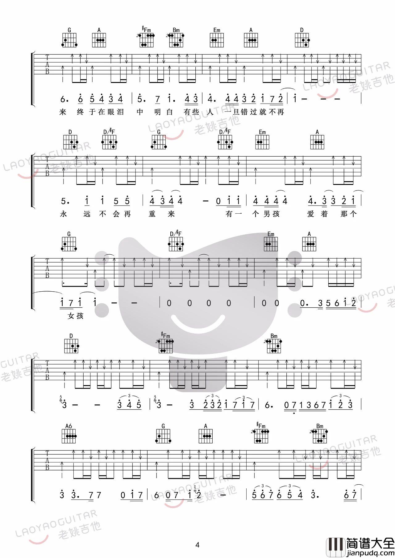 后来吉他谱_刘若英_吉他弹唱教学视频