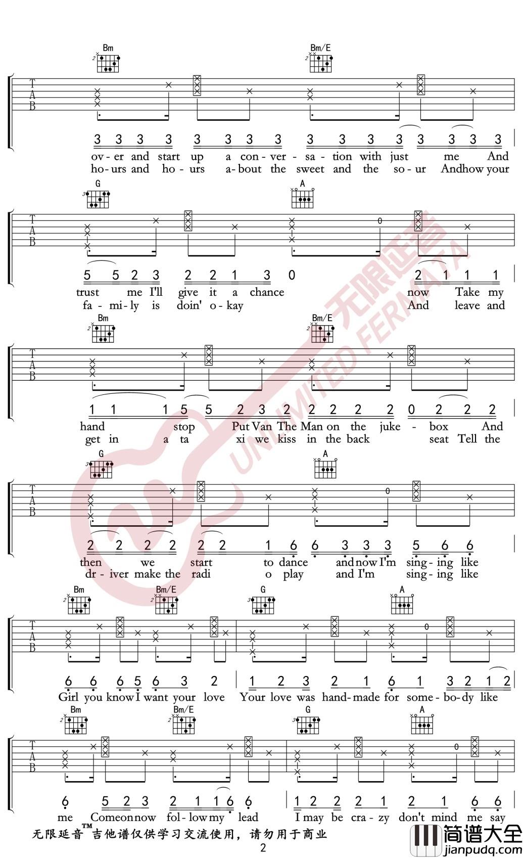 Shape_Of_You吉他谱_Ed_Sheeran_黄老板_无限延音编配