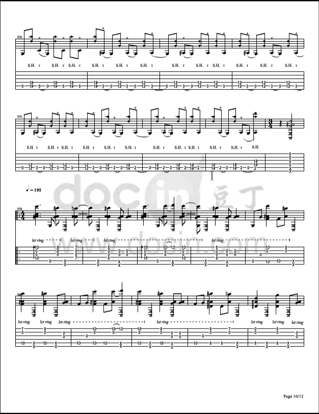 irony指弹谱_D调六线谱_郑成河