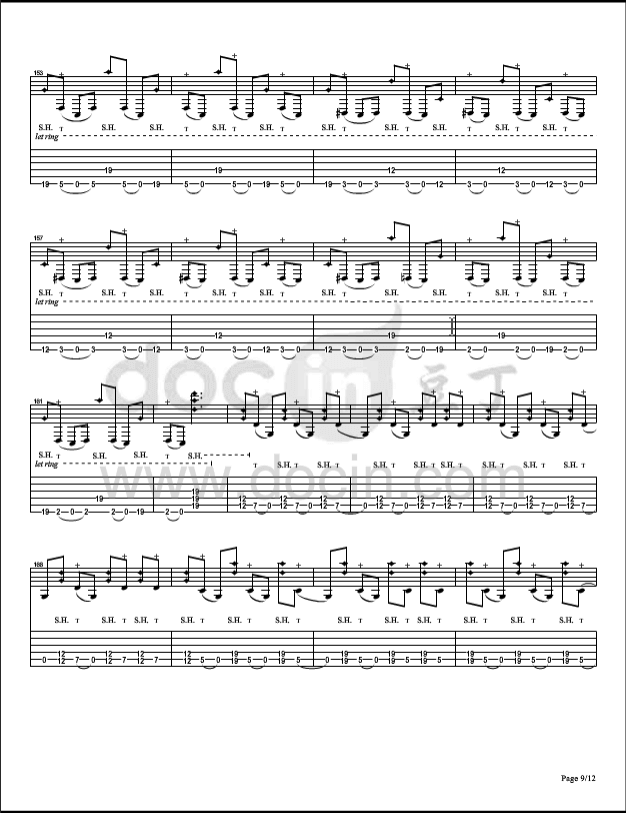 irony指弹谱_D调六线谱_郑成河