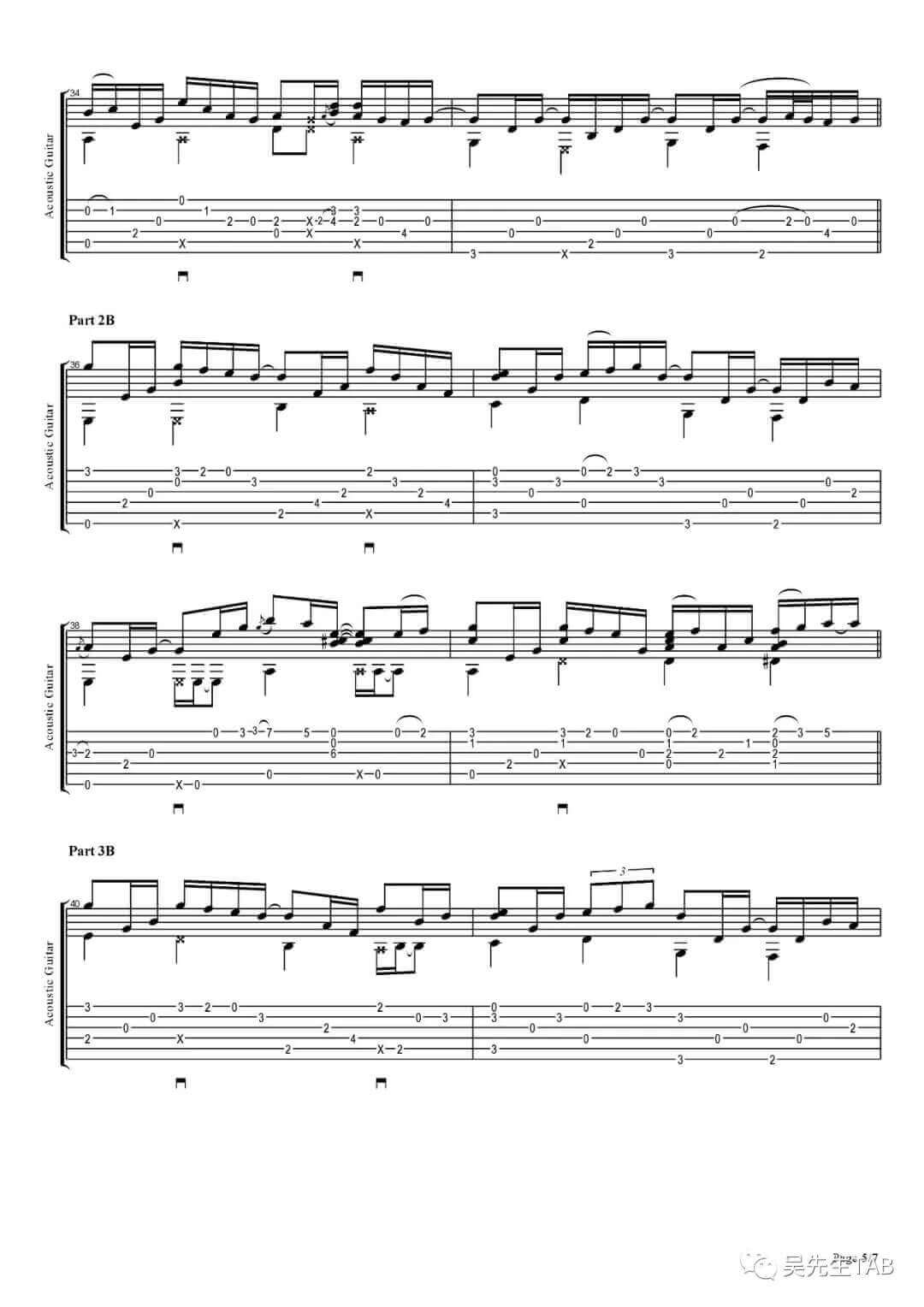 memory_lane指弹谱_E调六线谱_Sandra_Bae