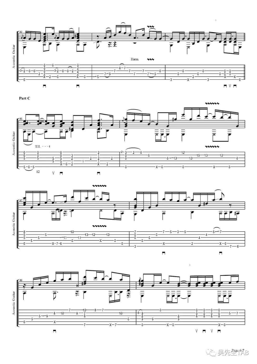 memory_lane指弹谱_E调六线谱_Sandra_Bae