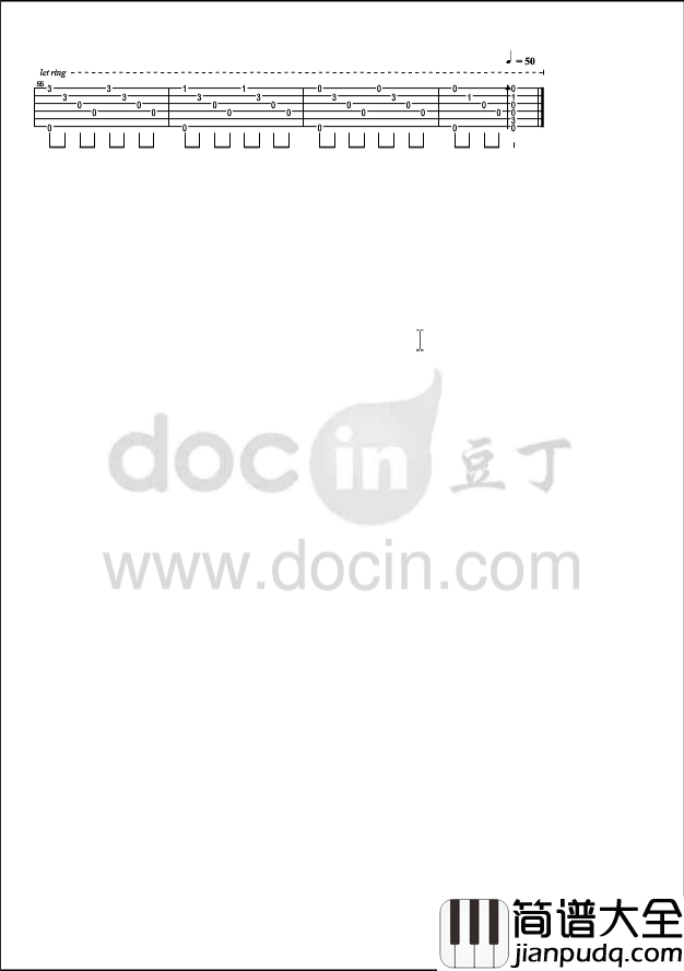 Yukata吉他指弹谱_E调_豆丁网编配_城直树