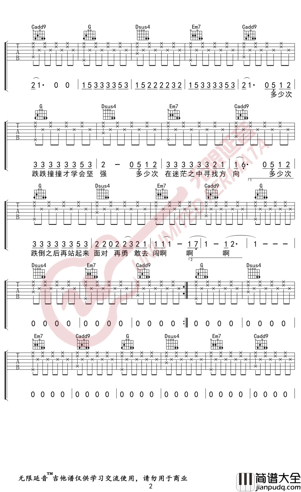 微微吉他谱_傅如乔_G调弹唱谱