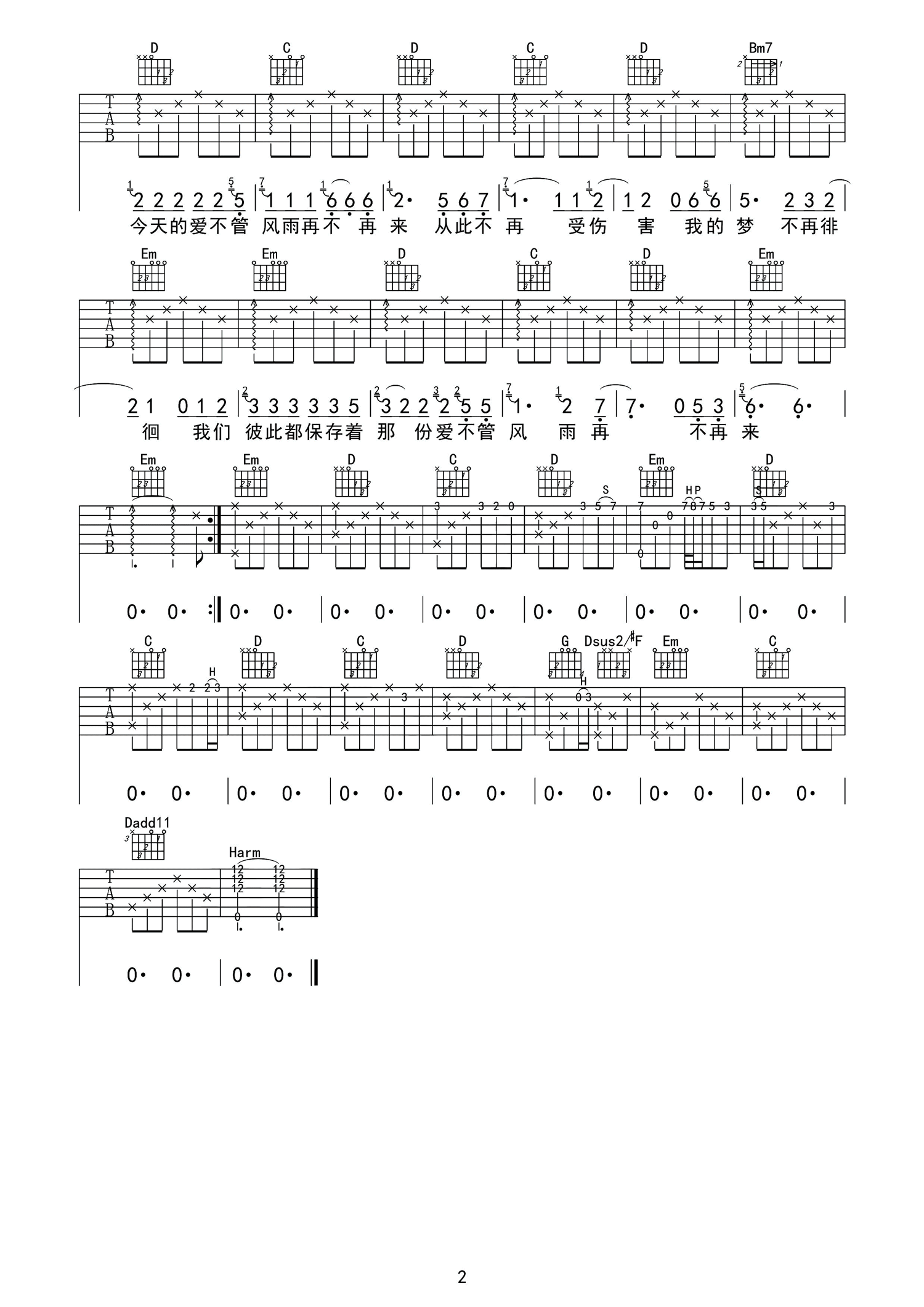 _知心爱人_吉他谱_付笛生/任静_G调原版弹唱谱