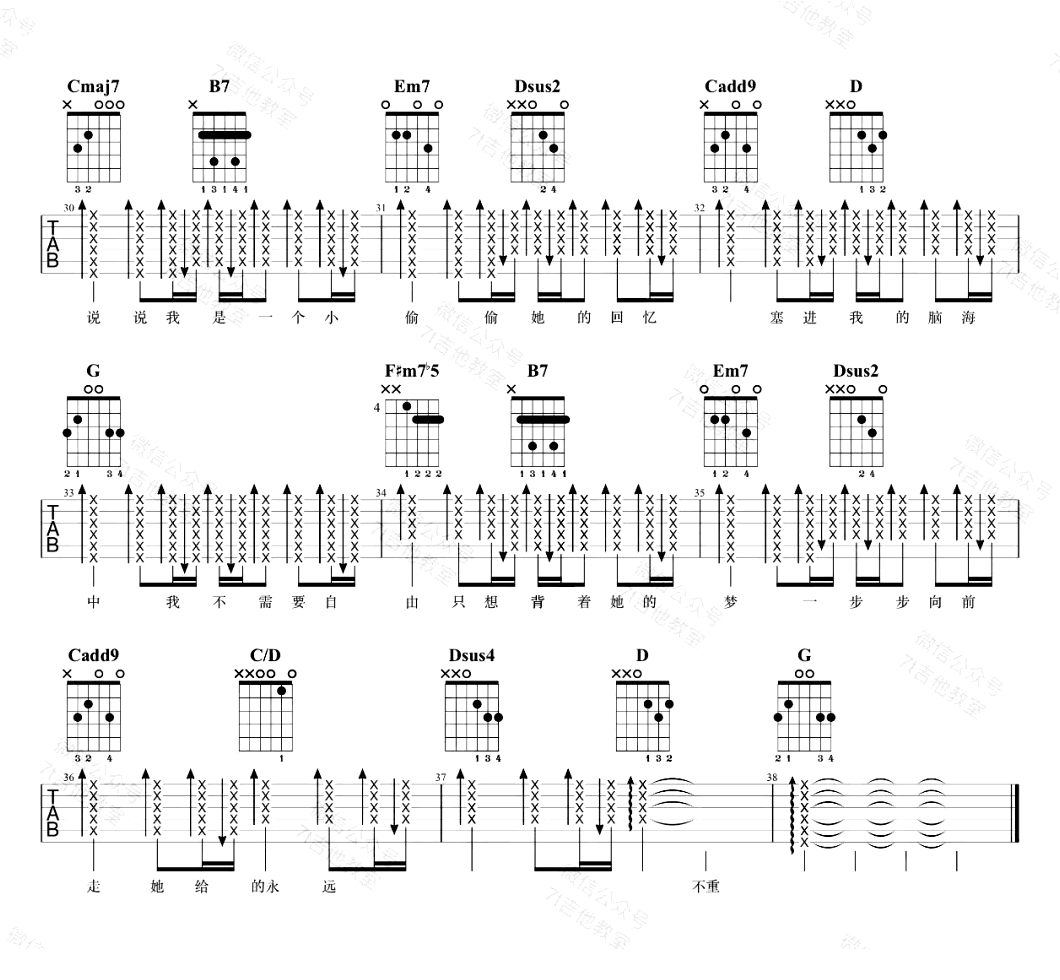 那女孩对我说吉他谱_黄义达_G调_弹唱演示视频