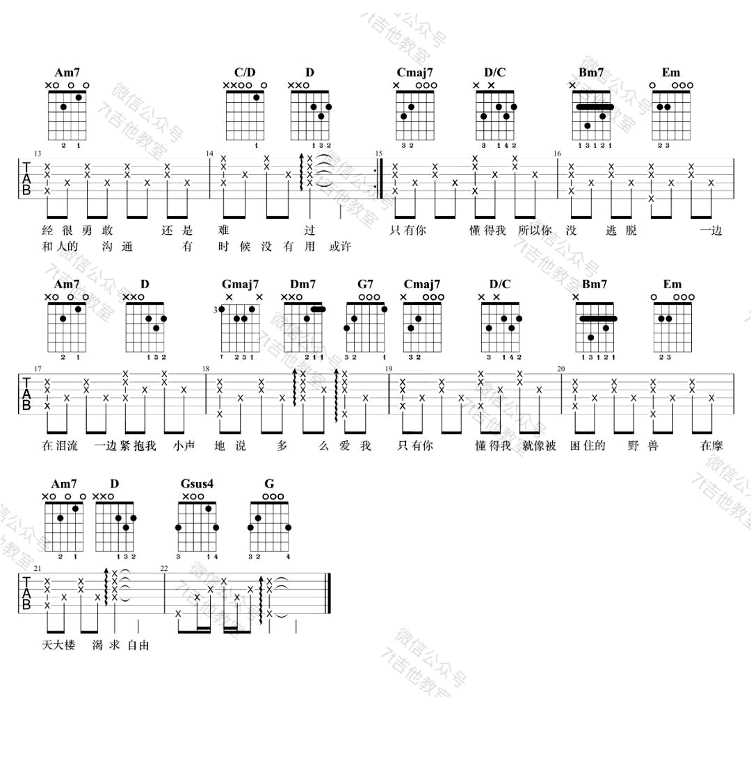 想自由吉他谱_林宥嘉_G调_吉他演示视频