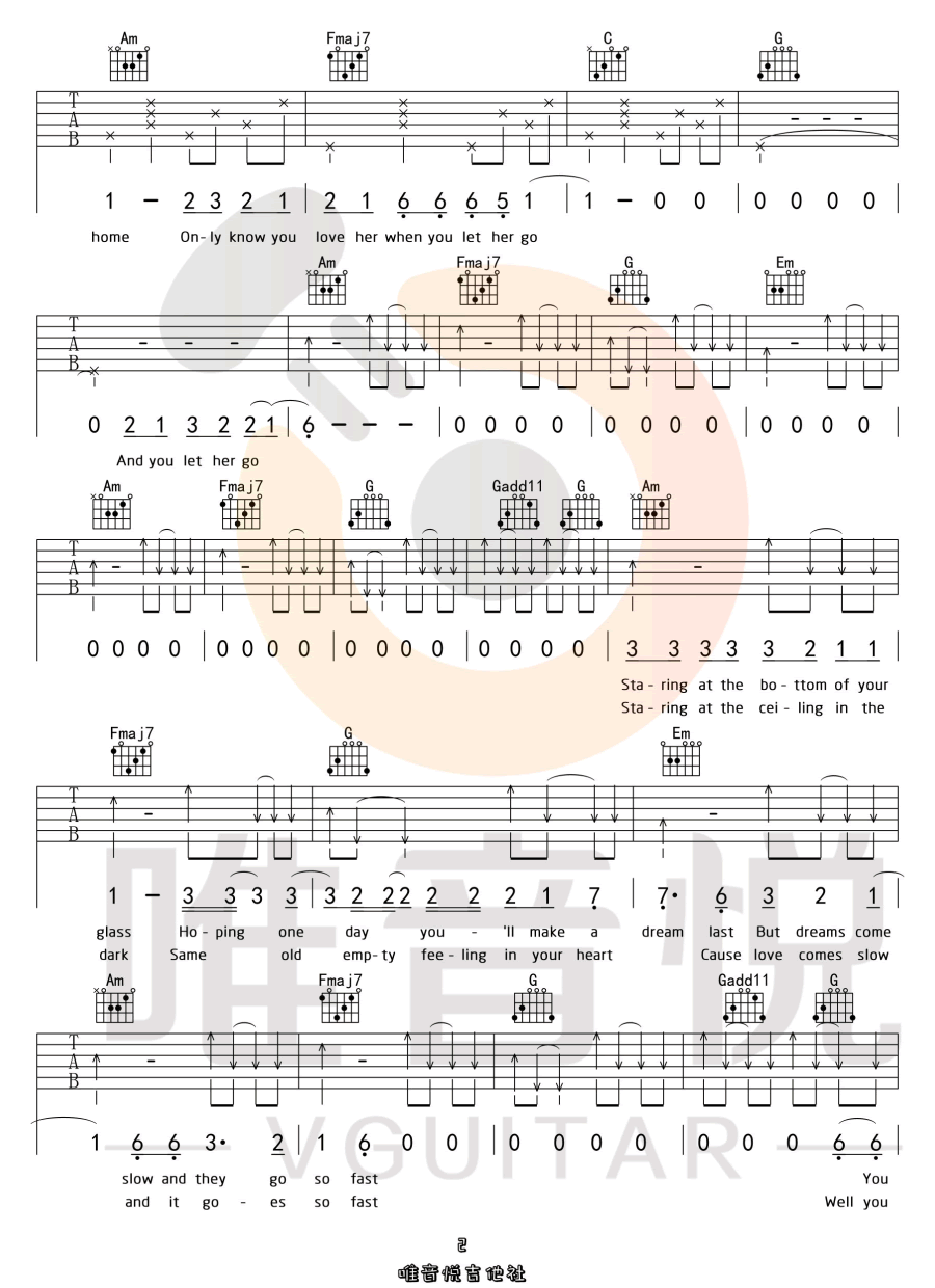 Let-Her-Go吉他谱2-Passenger