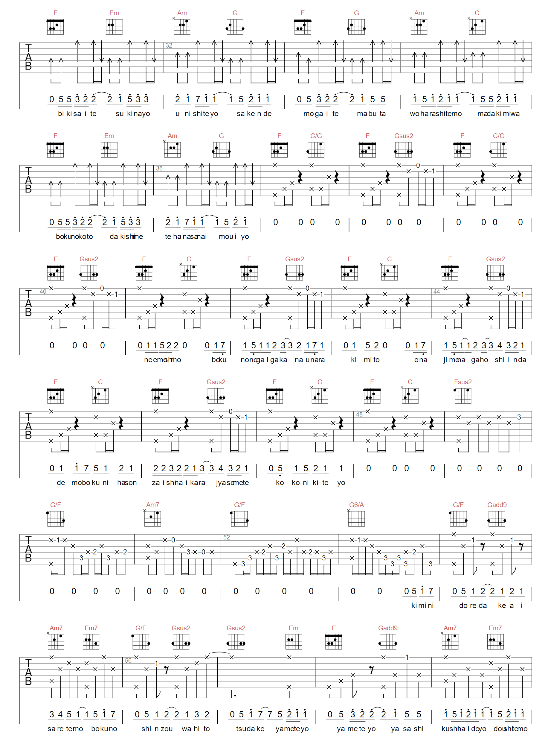 心做し吉他谱2-双笙