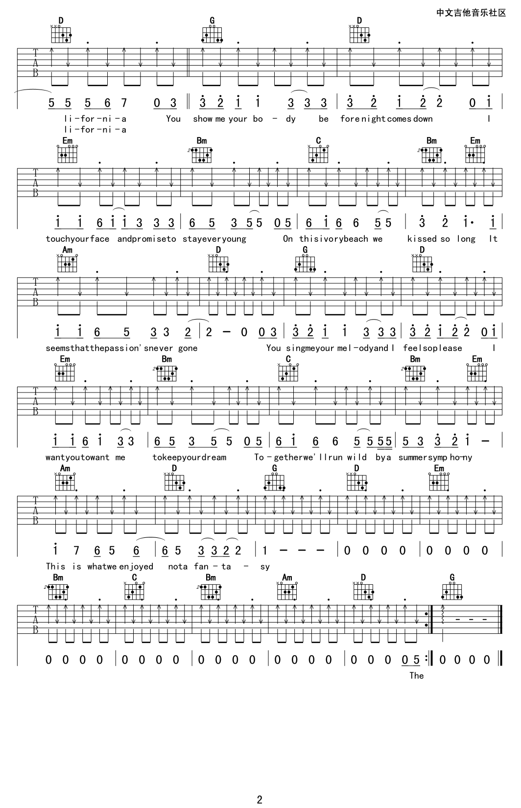 Young-For-You吉他谱2-GALA