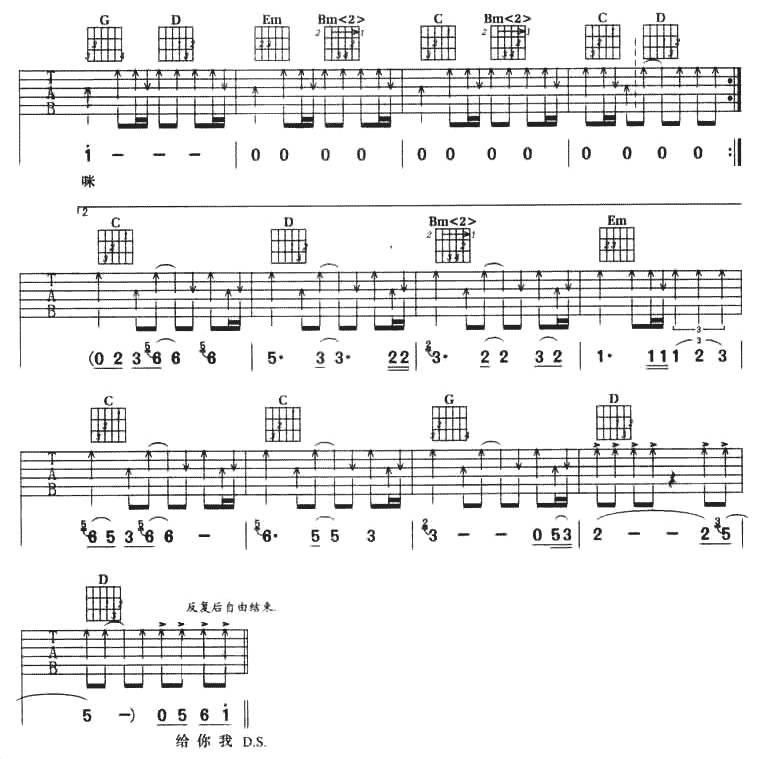 青春纪念册吉他谱5-可米小子