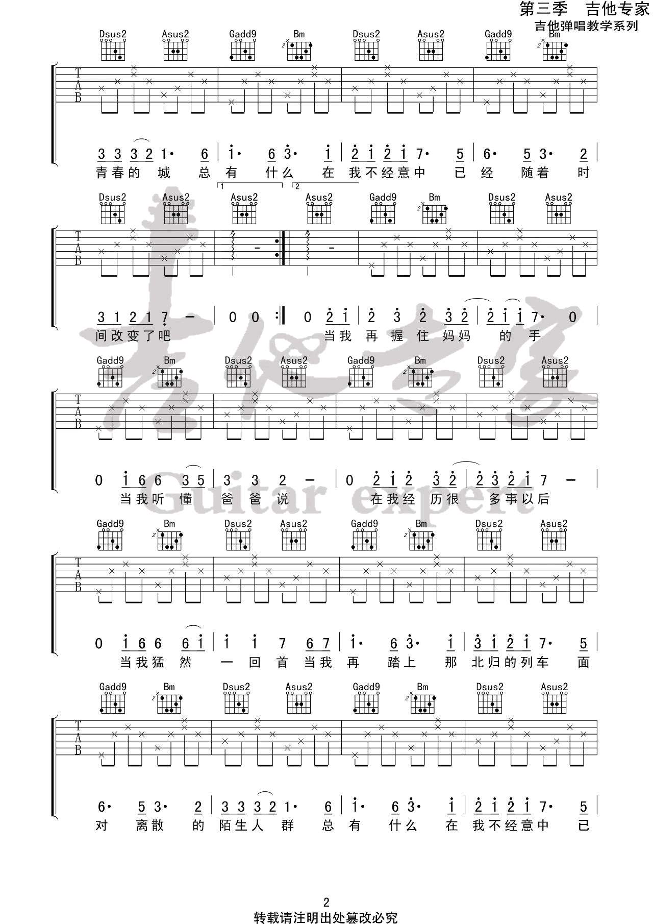 这不是理想的歌吉他谱2-陈鸿宇