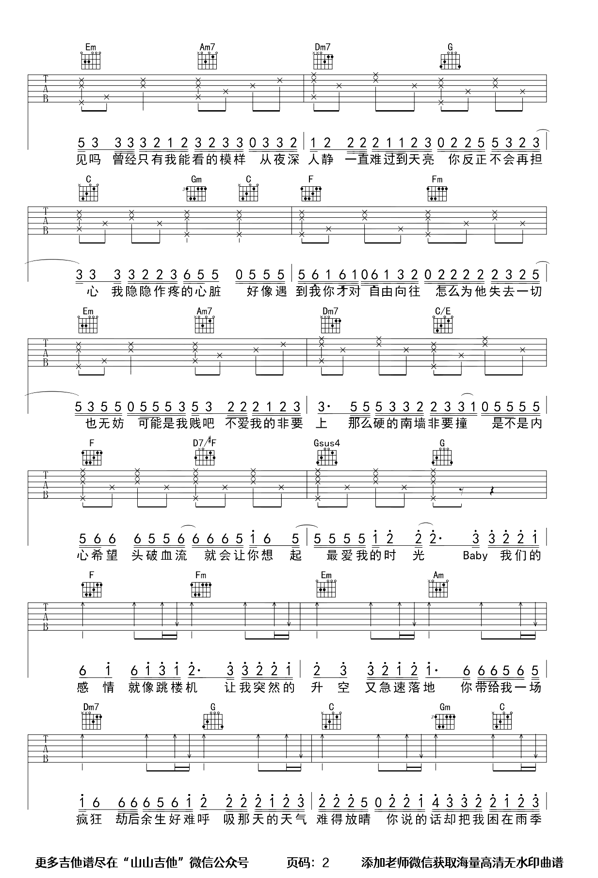 跳楼机吉他谱2-LIB利比