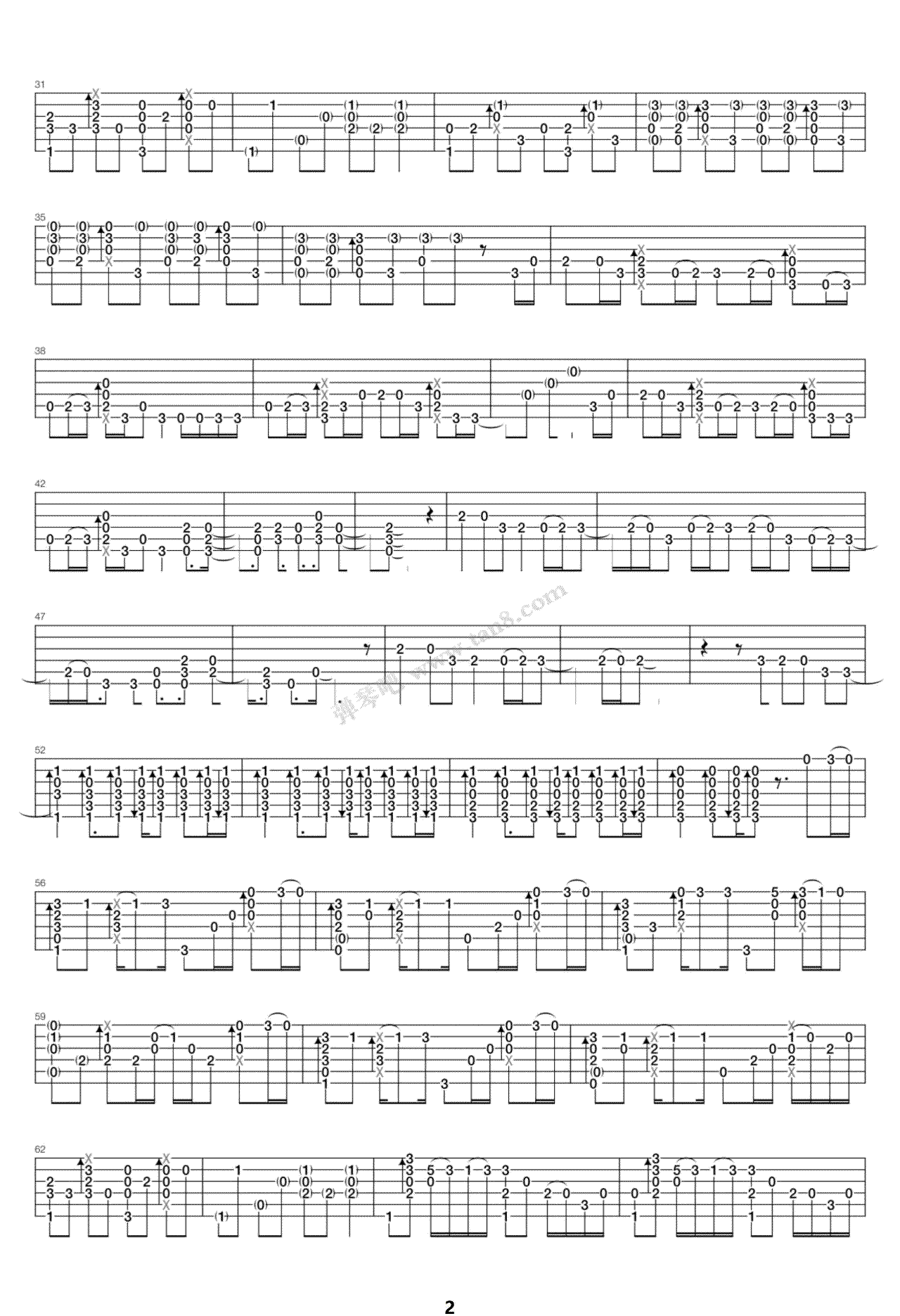 打上花火指弹吉他谱2-米津玄师