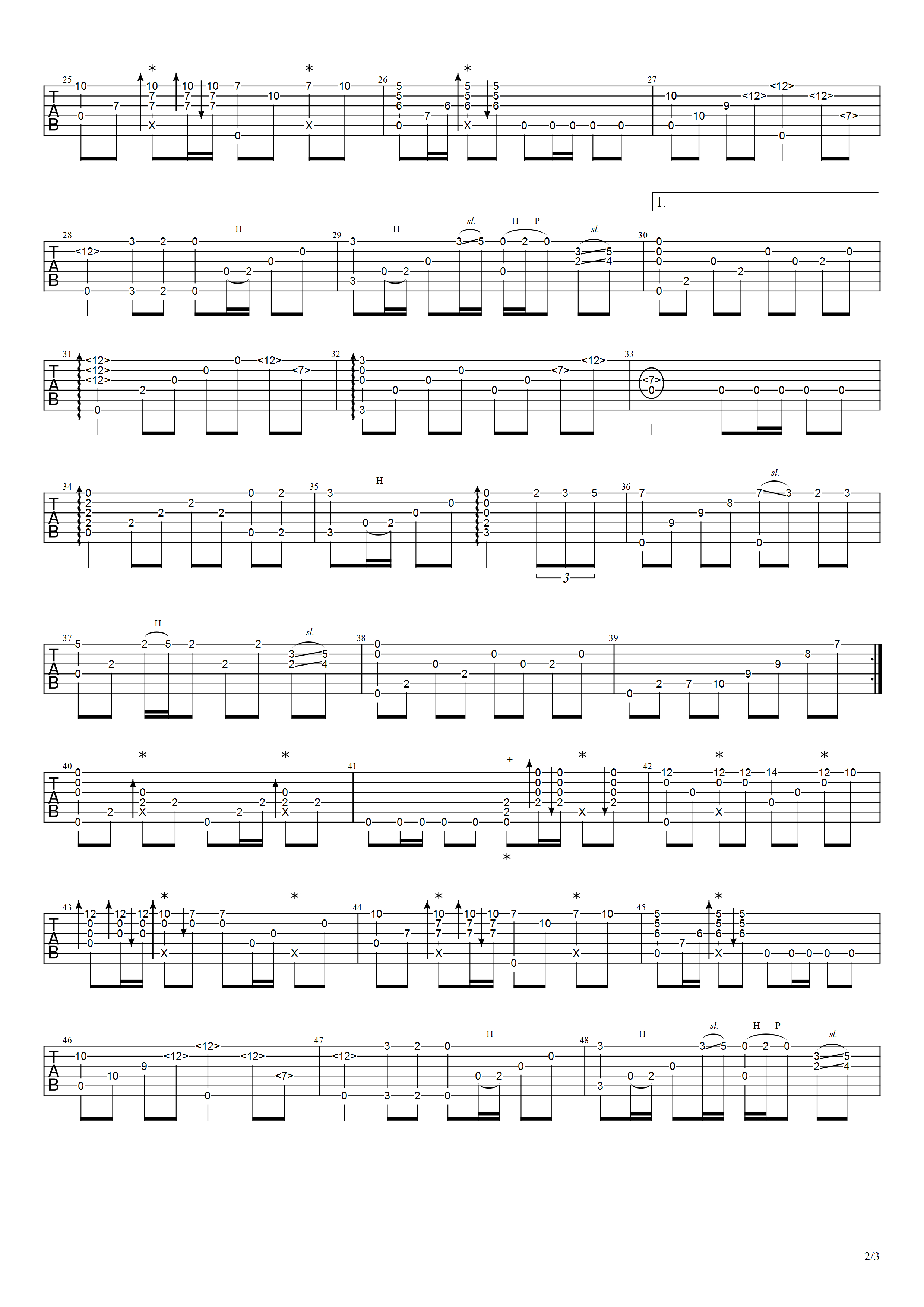 梦驼铃指弹吉他谱2-费玉清