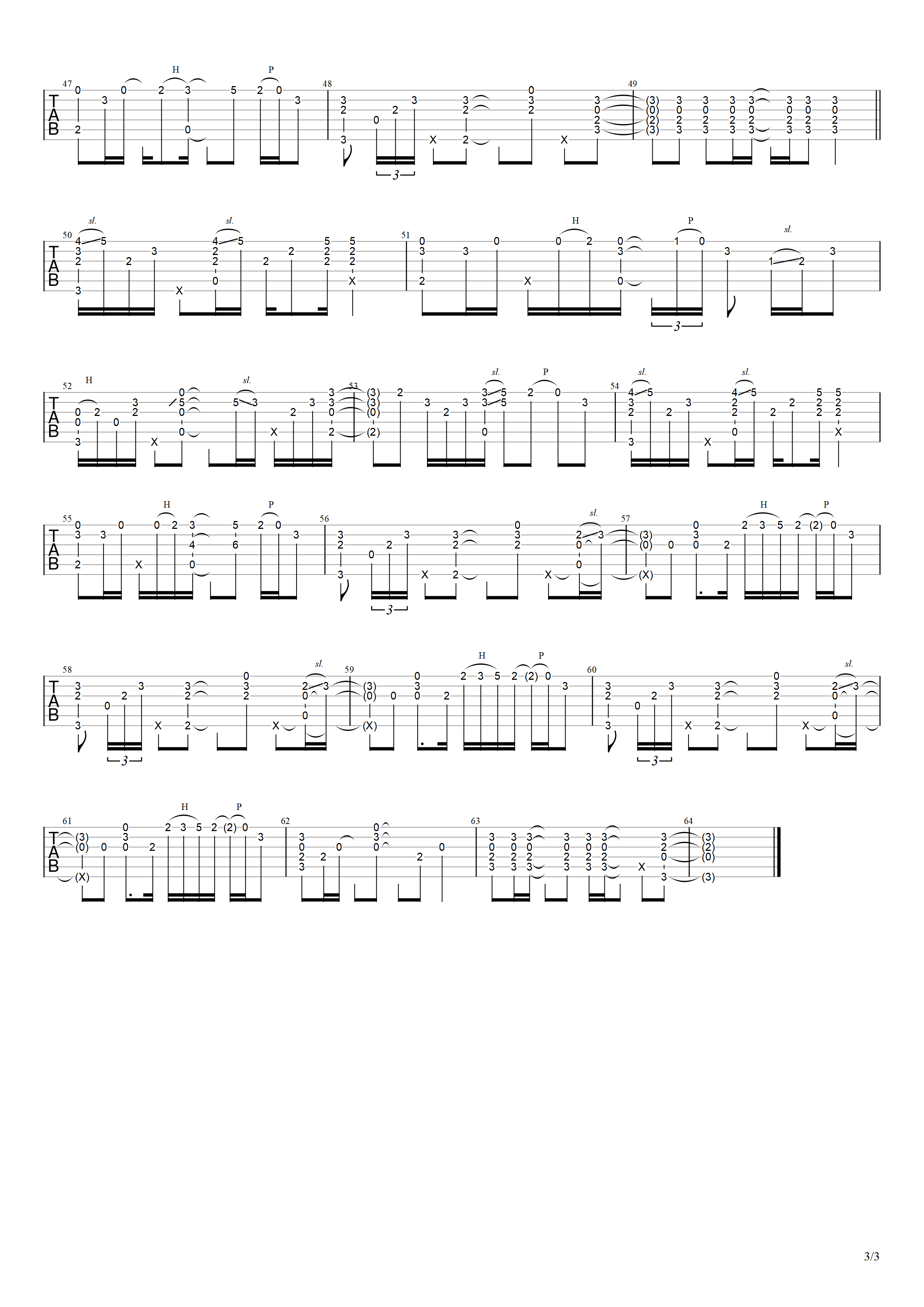 After-The-Rain指弹吉他谱3-井草圣二