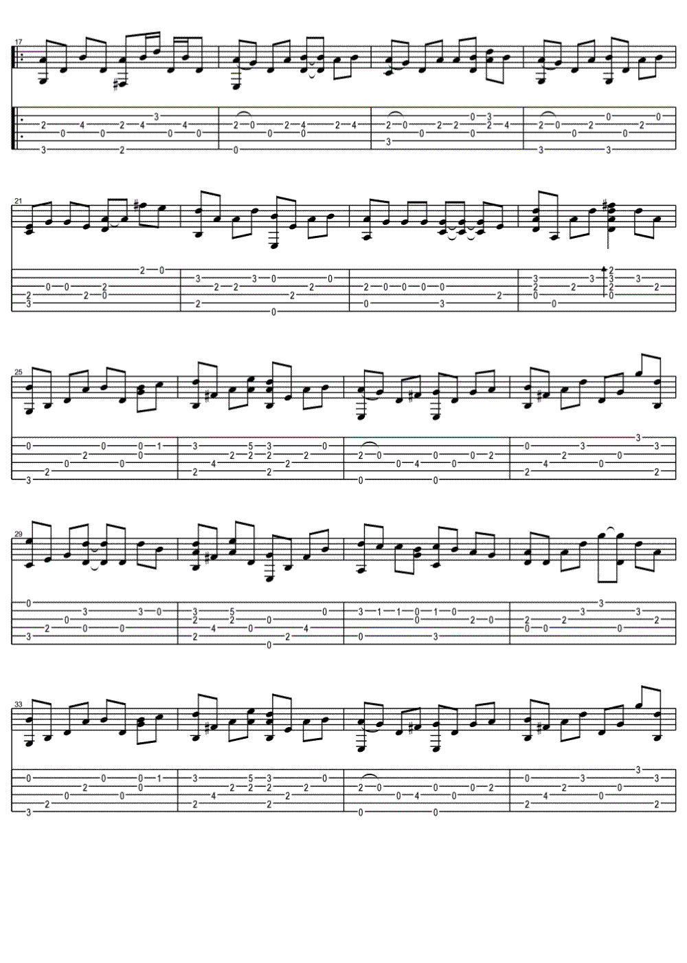 好可惜指弹吉他谱2-庄心妍