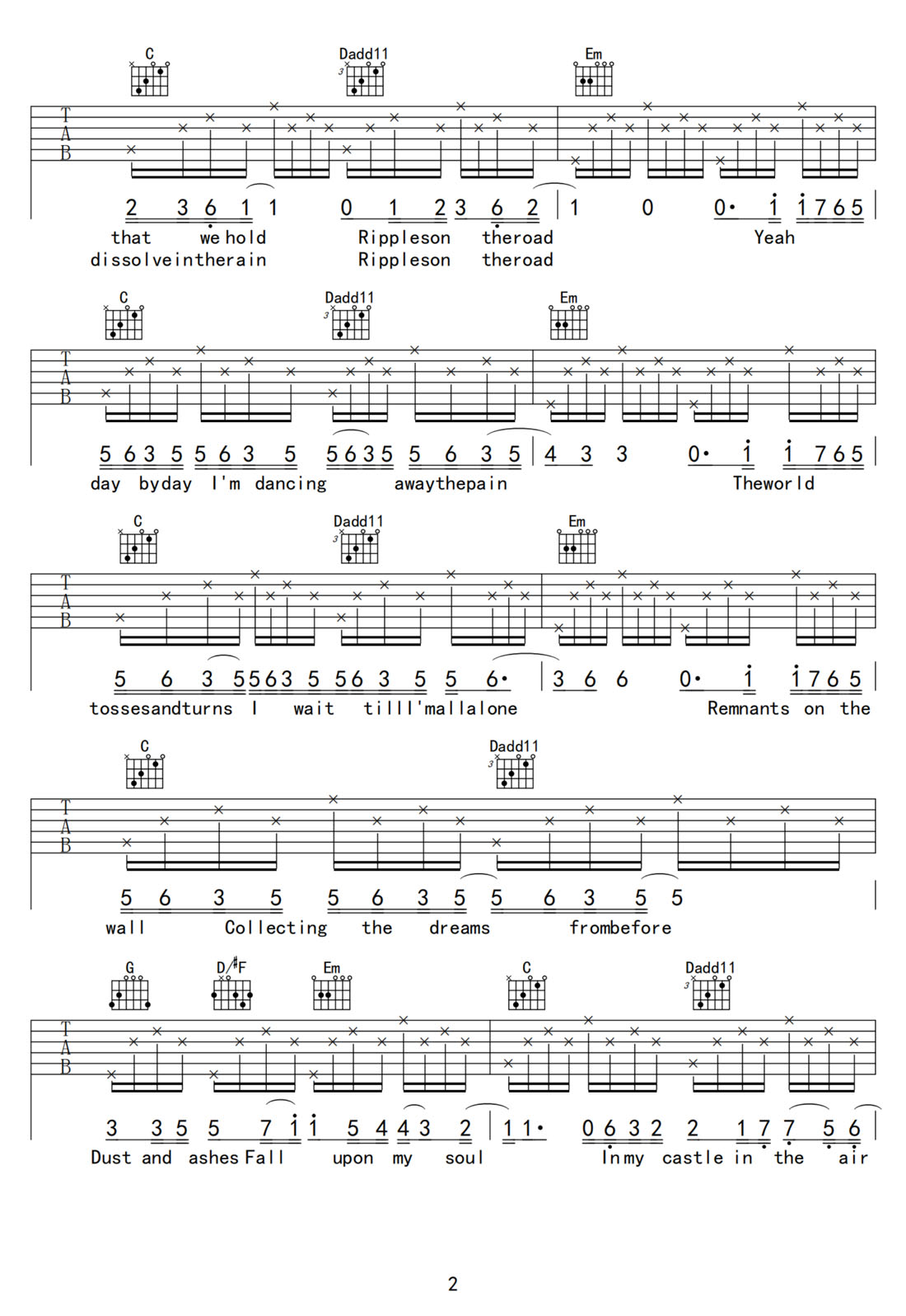 Castle-In-The-Air吉他谱2-林俊杰