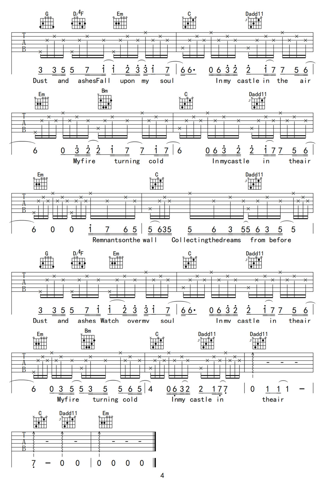 Castle-In-The-Air吉他谱4-林俊杰