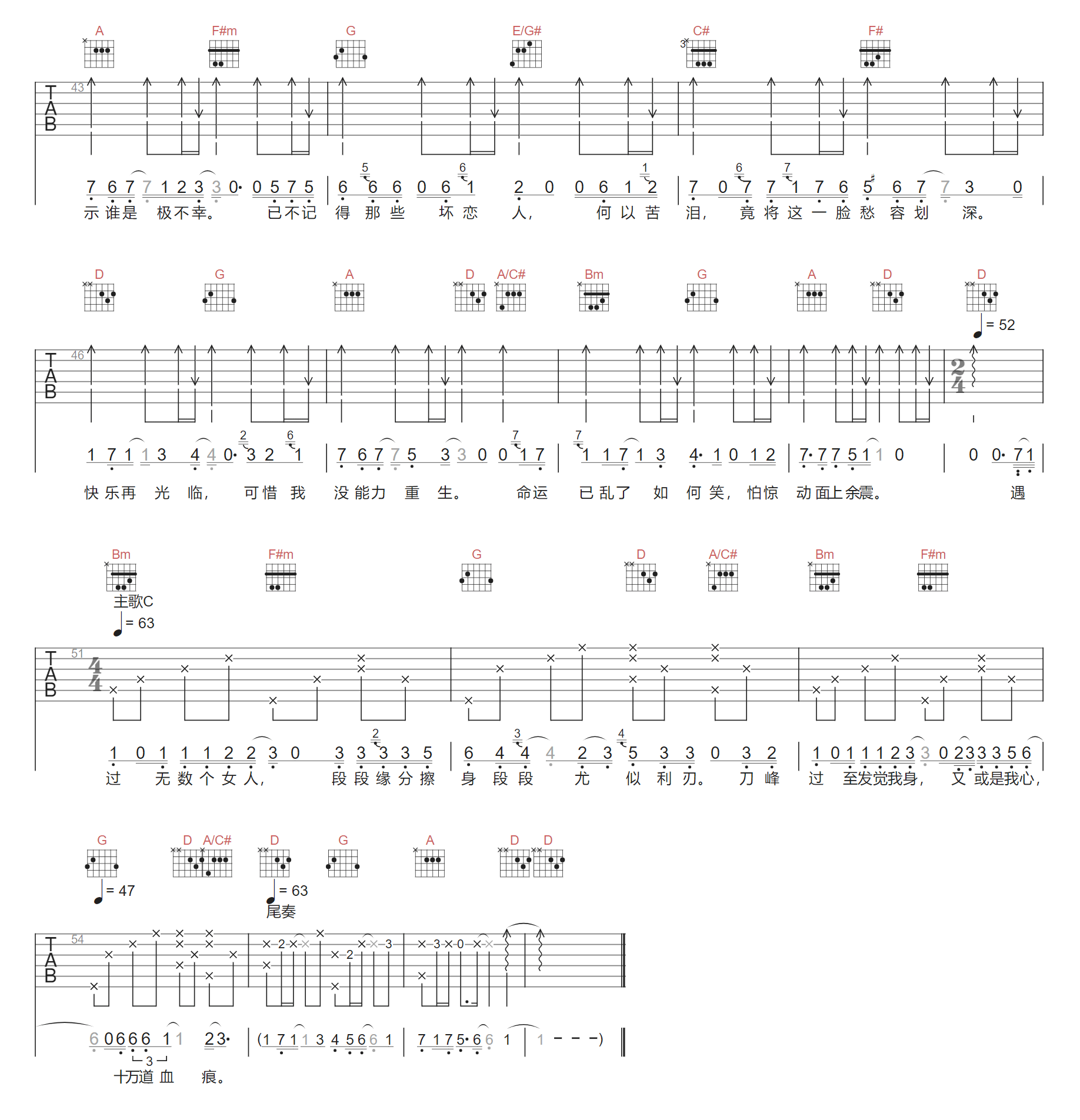 破相吉他谱3-李克勤