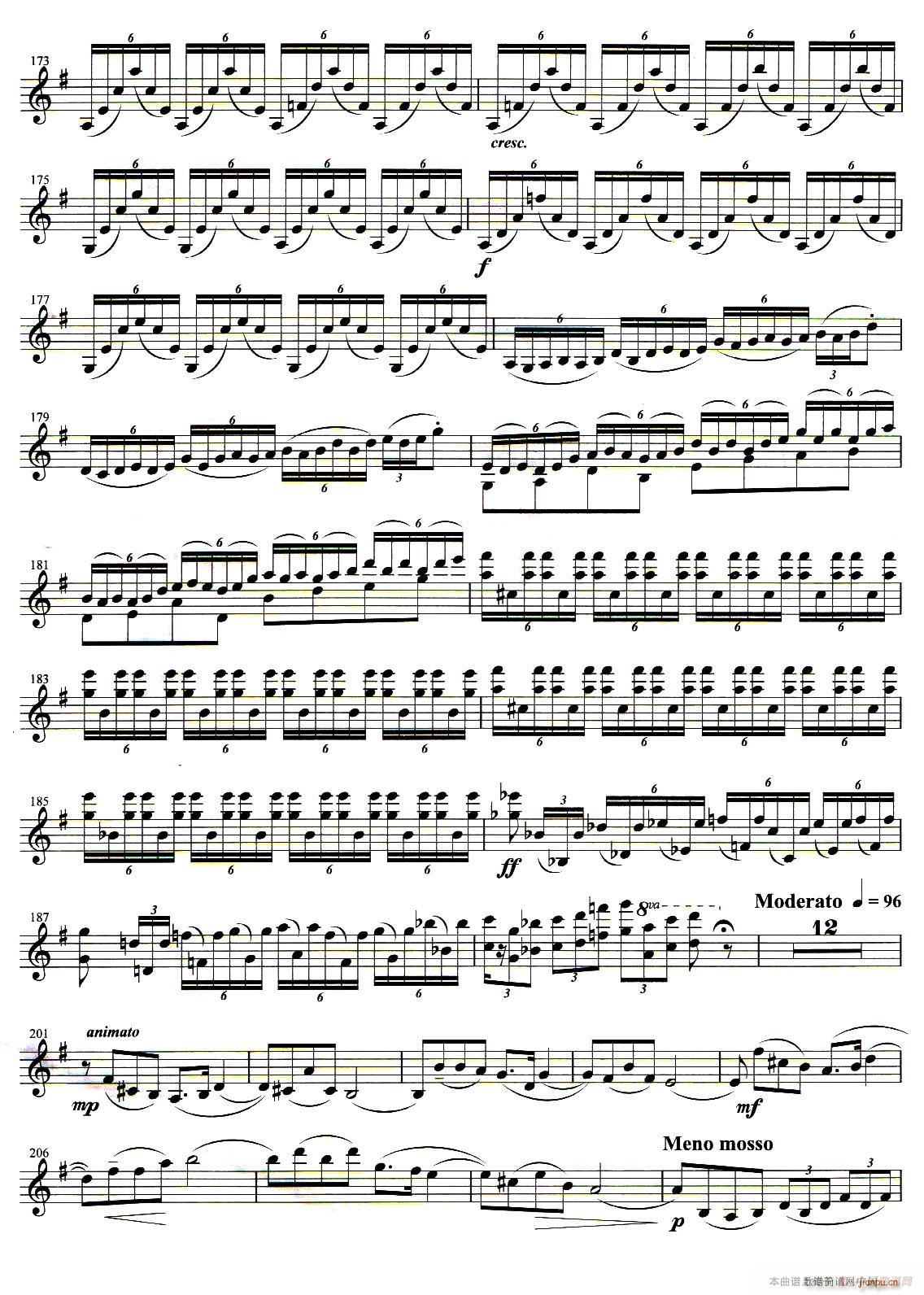 抒情诗 小提琴协奏曲 乡情 第一乐章(小提琴谱)5