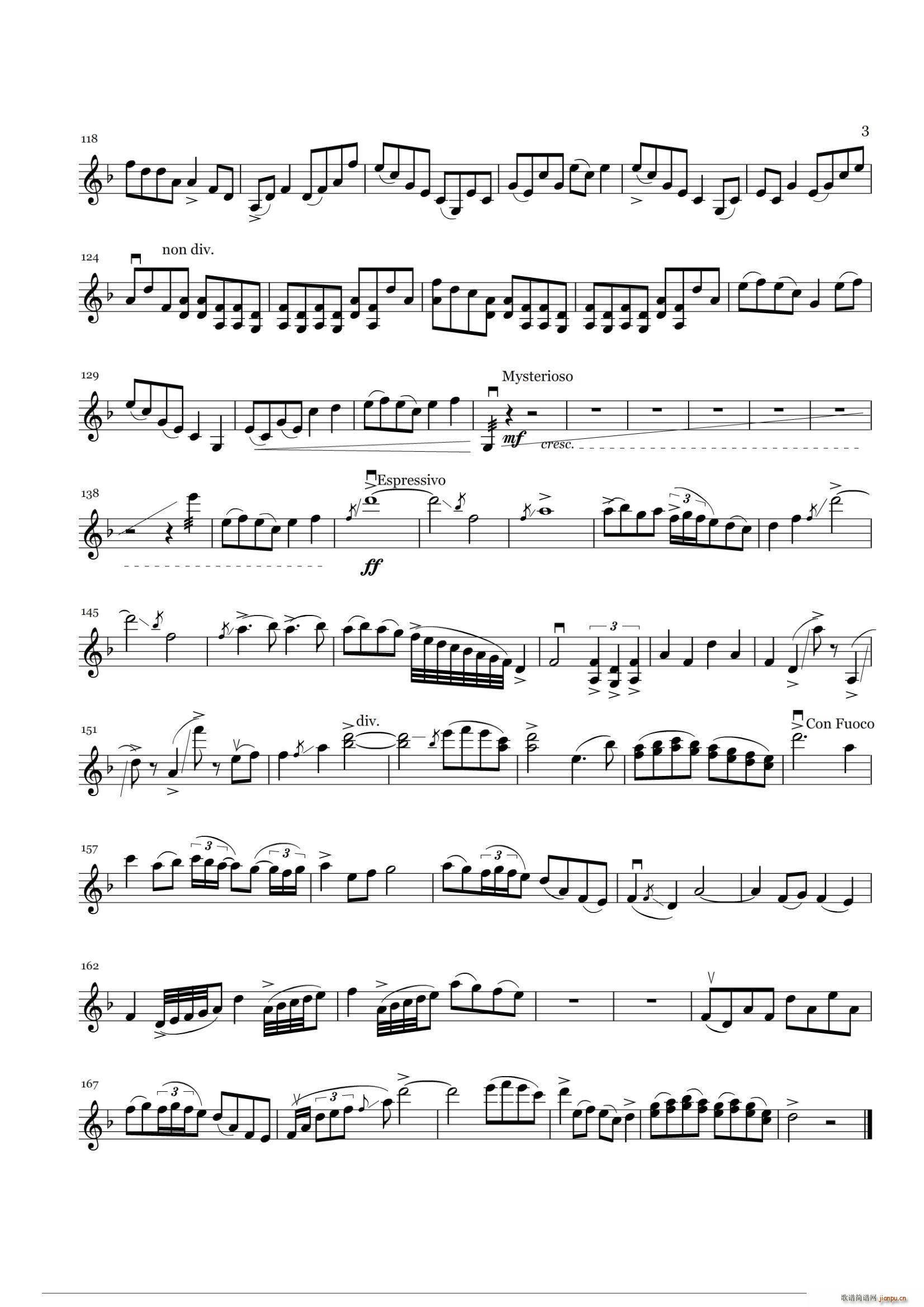 beyond the veil(小提琴谱)3