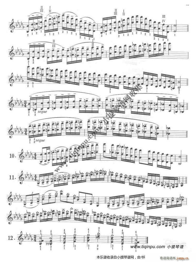 卡尔弗莱什 小提琴音阶体系 降b小调(小提琴谱)6