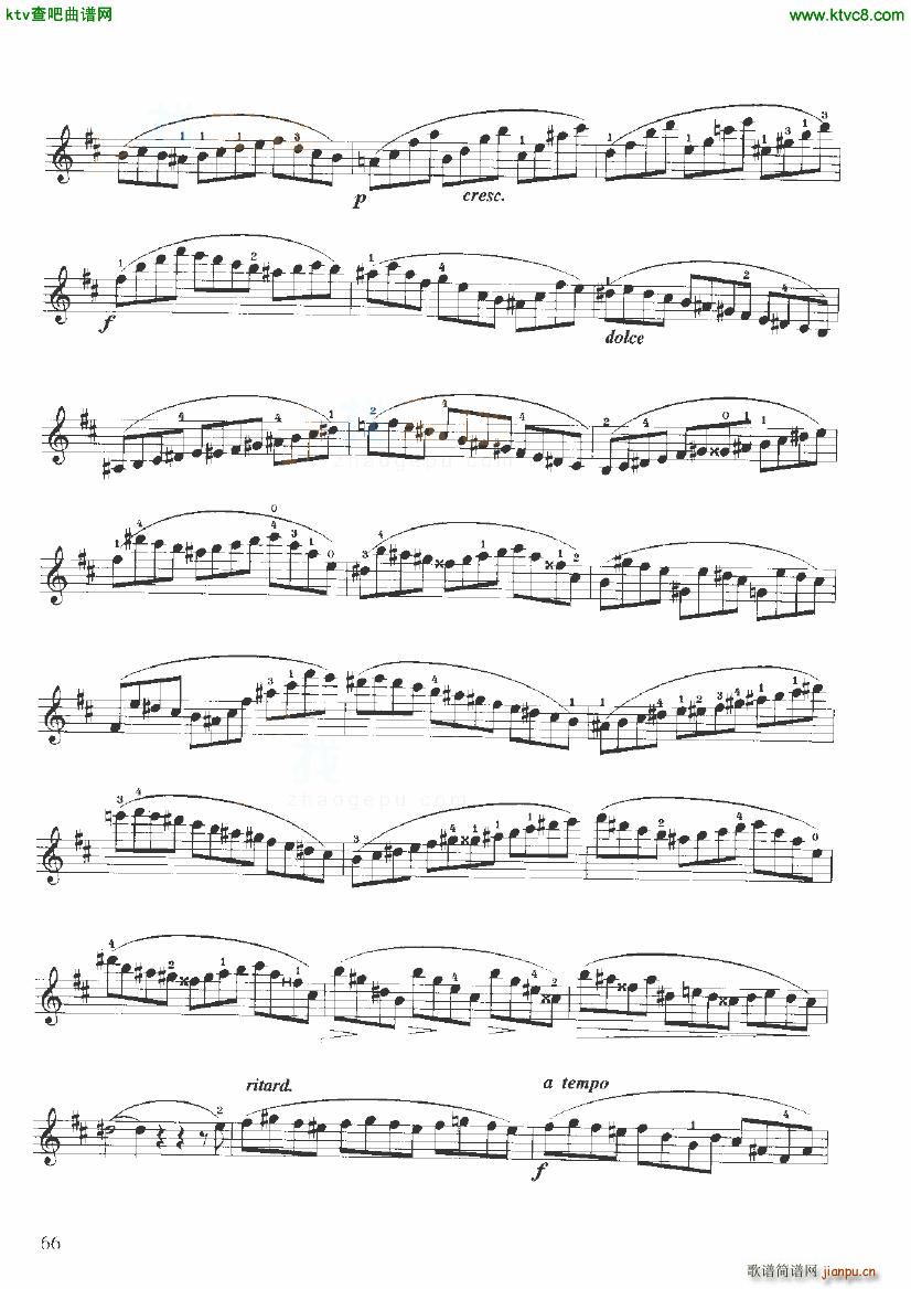 开塞小提琴练习曲36首 弦乐类 小提琴 61 67(小提琴谱)5