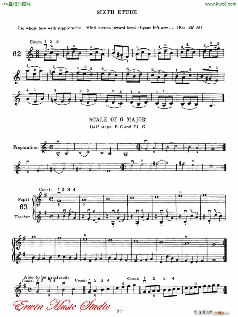 麦亚班克小提琴演奏法第一部份 初步演奏法4(小提琴谱)11