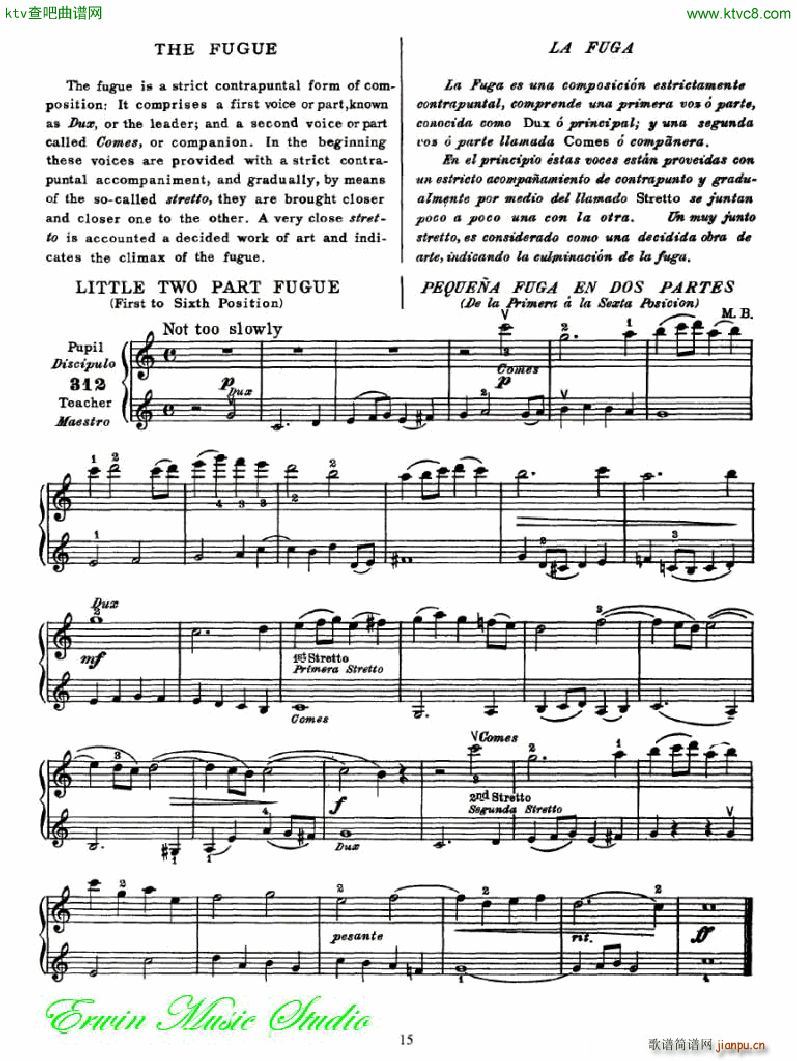 麦亚班克小提琴演奏法第五部分 第六和第七把位的位置1(小提琴谱)15