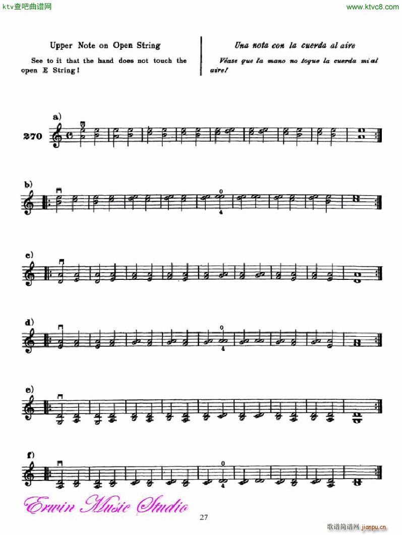 麦亚班克小提琴演奏法第三部分 第四和第五把位的位置2(小提琴谱)11