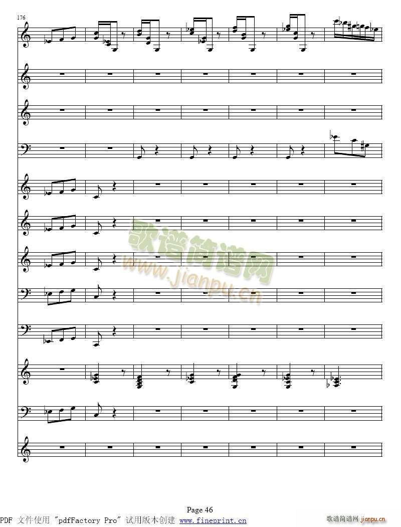 维瓦尔蒂 四季 冬 小提琴协奏曲41 48(小提琴谱)6