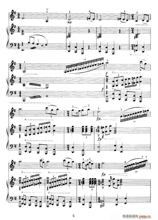 回归抒怀(小提琴谱)6