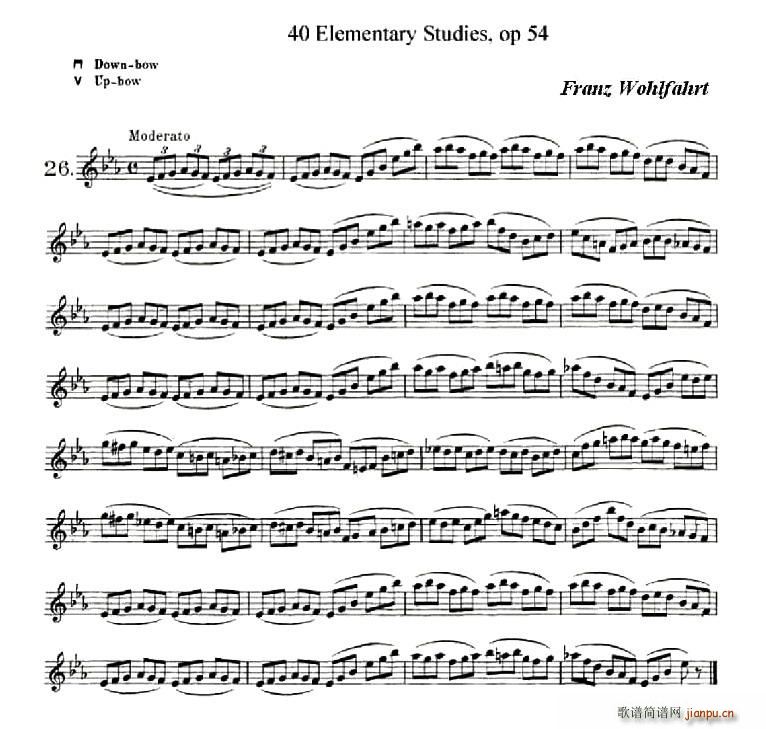 40首小提琴初级技巧练习曲之26(小提琴谱)1