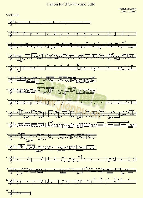 pachelbel`s(小提琴谱)3