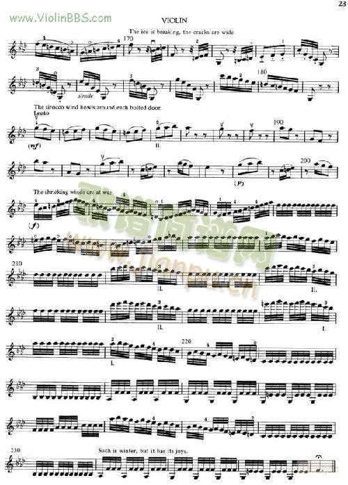 四季“冬”(小提琴谱)5