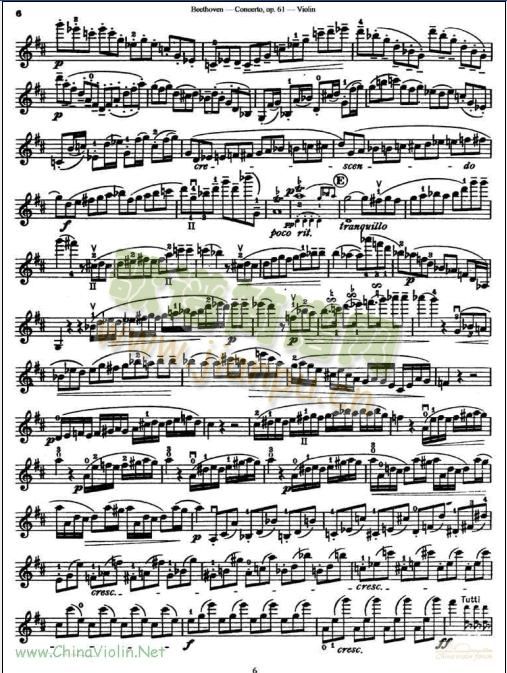 D大调小提琴协奏曲(小提琴谱)6