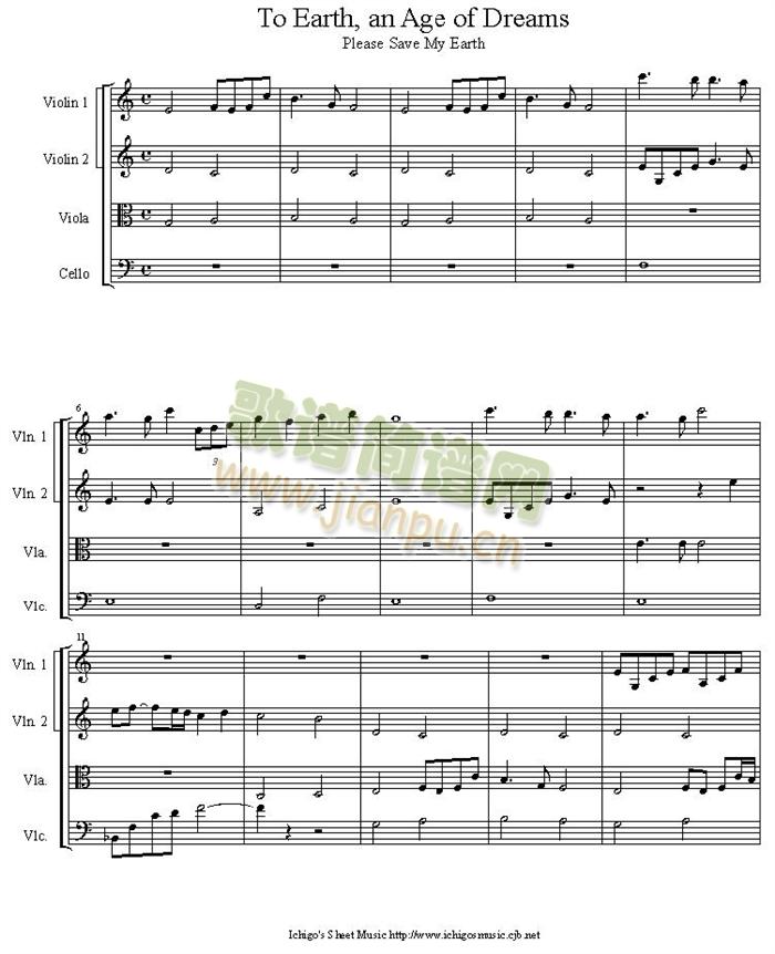 to_earth_an_age_of_dreams(小提琴谱)1