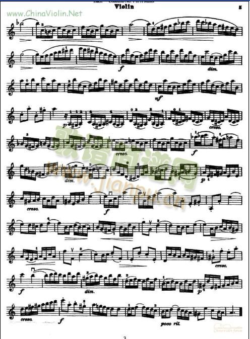 A小调第一协奏曲(小提琴谱)3