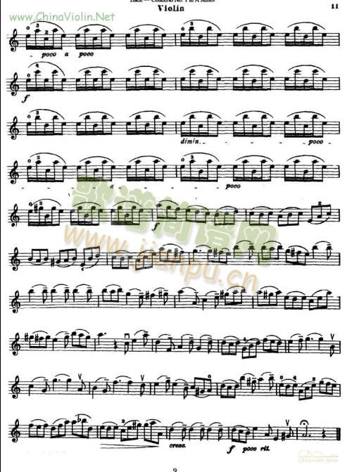 A小调第一协奏曲(小提琴谱)9