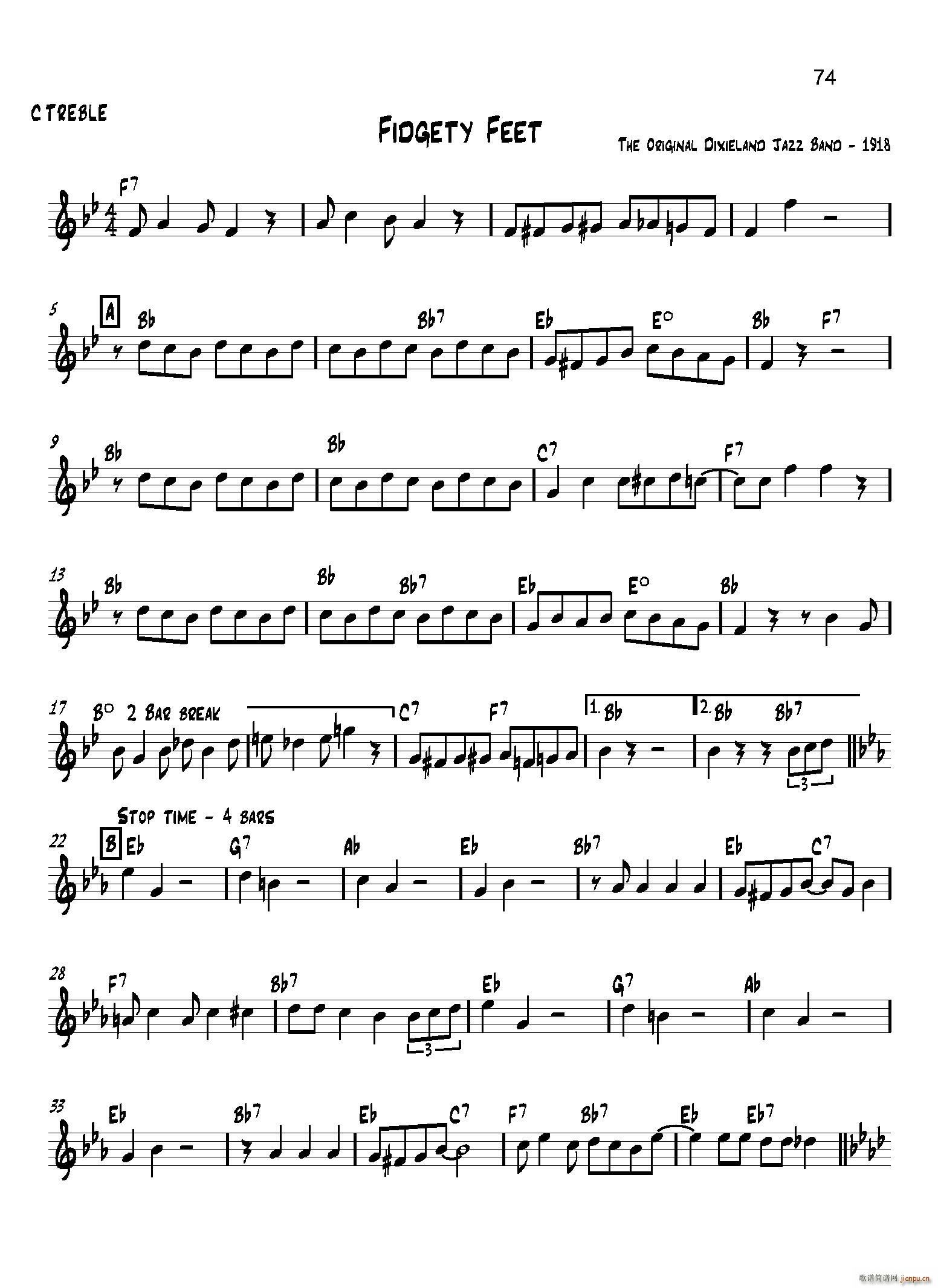 Fidgety Feet(手风琴谱)1