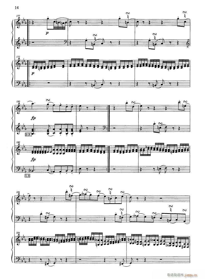 G大调弦乐小夜曲 手风琴二重奏(手风琴谱)14