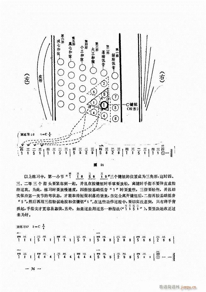 手风琴简易记谱法演奏教程 目录1 60(手风琴谱)41