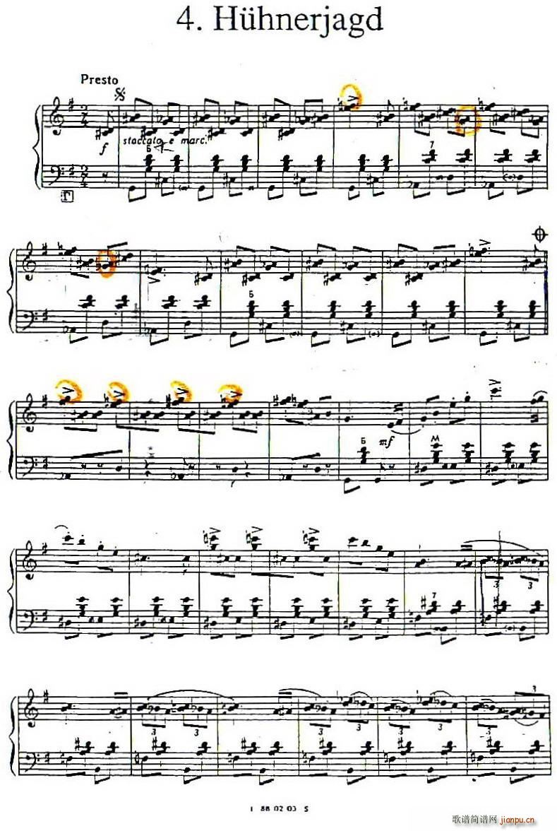 斗鸡 Hühnerjagd(手风琴谱)1